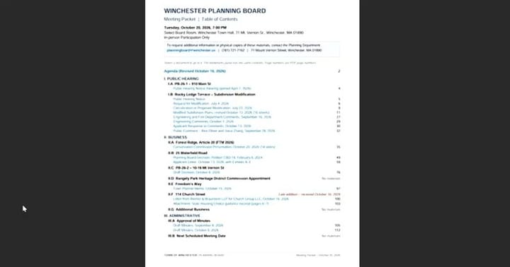 From the Planning Board